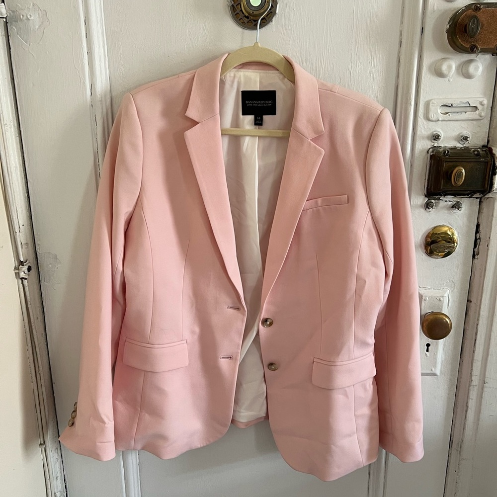 Banana Republic Long & Lean Pink Blazer